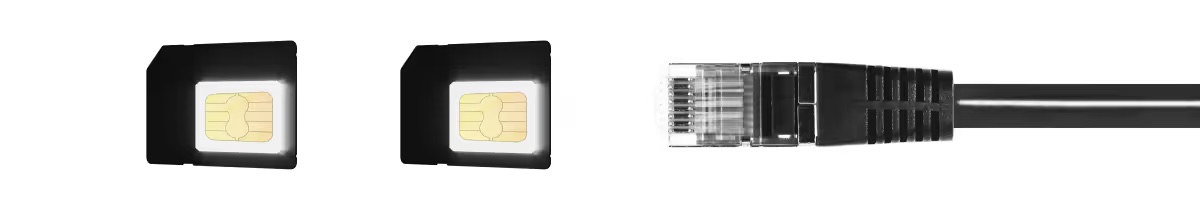 Carte Sim pour systeme d'alarme et prise RJ45 pour câble Ethernet