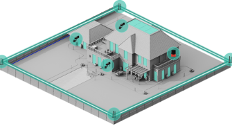 installation d'alarme sur une villa